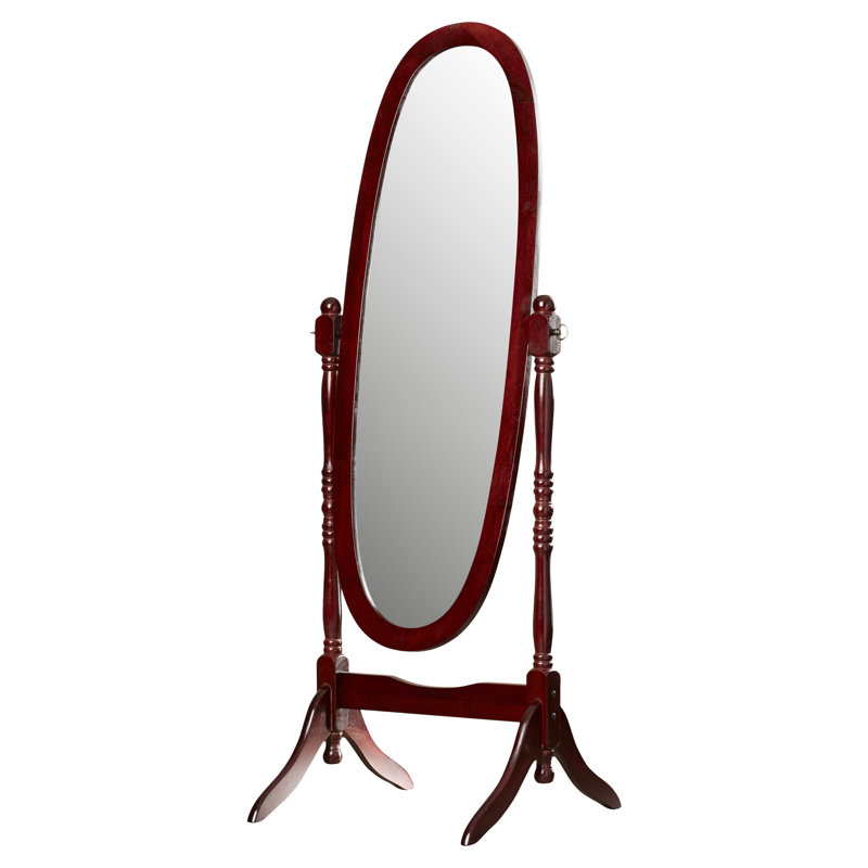 Hamilton Oval Freestanding Mirror, Brown