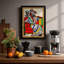 Figure With Accordion Art Deco 1 Piece Single Picture Frame Wall Art-136633131-136633134