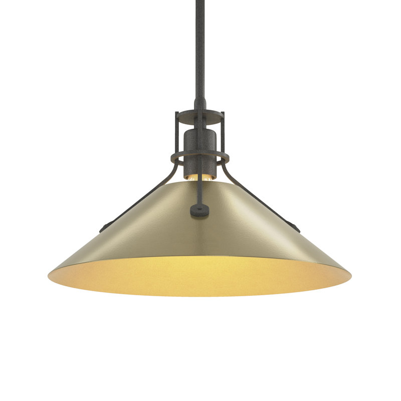 Henry 1 - Light Single Cone Pendant, 56.3'' H X 14.4'' W X 14.4'' D, Modern Brass, Modern Brass