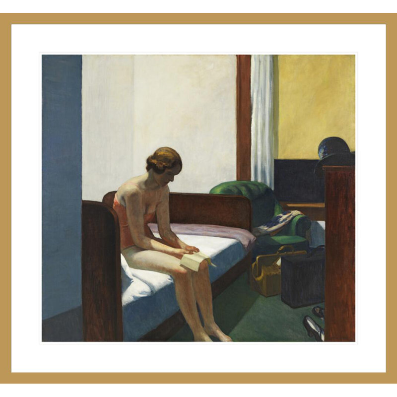Habitacion de Hotel par Edward Hopper - Impression sur toile, H 33,5 po x l 35,86 po