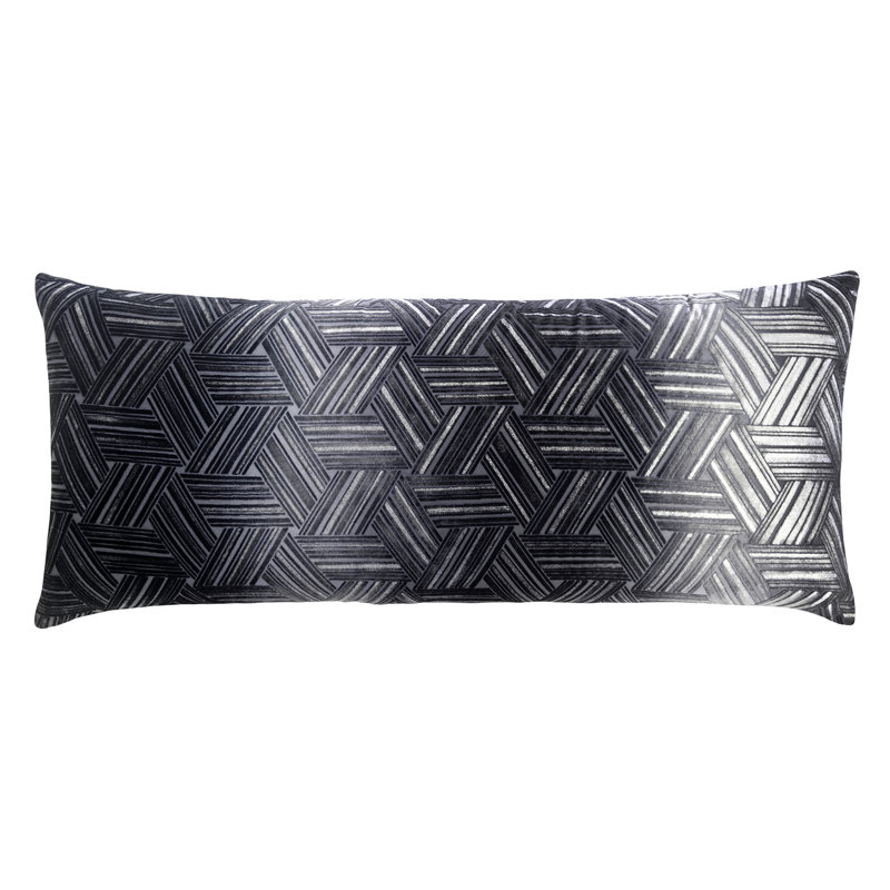 Entwined Rectangular Pillow Cover & Insert, Smoke