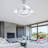 Orren Ellis 42" DIY Shade Retractable Ceiling Fan with LED Lights and Remote-304772254