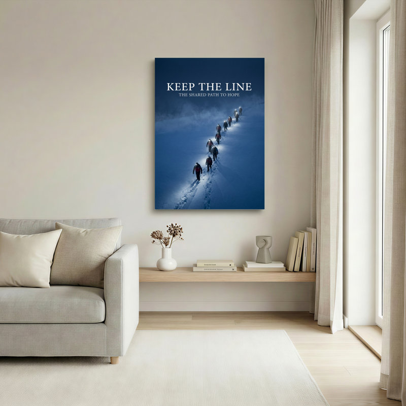 Ensemble de 1 toile murale « Keep The Line », H 24 po x l 18 po, Wrapped Canvas
