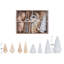 Boxed Stoneware And Wood Christmas Trees
