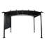 Pergola d'extérieur 12 x 9 pi avec abat-jour rétractable - Structure en acier pour les pique-niques et les rassemblements dans la cour