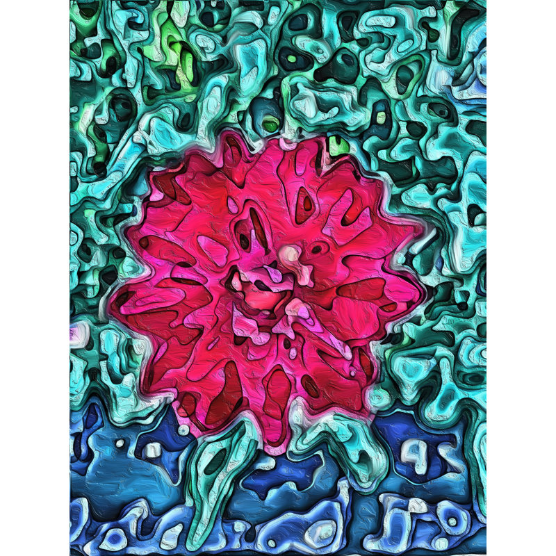 Dahlia Topography Print by Tanna Gx, 21.25" H x 17.25" W x 0.875" D