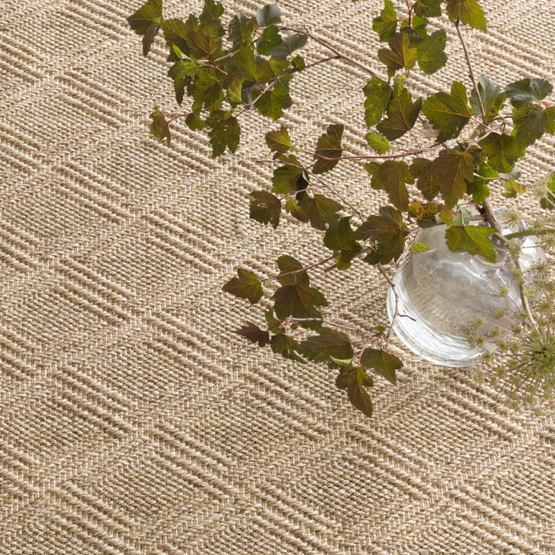 Tapis en sisal tissé naturel Diamond, Rectangle 8 pi 6 po x 11 pi 6 po