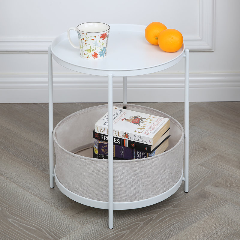 Lakika Four Leg Coffee Table with Storage, White
