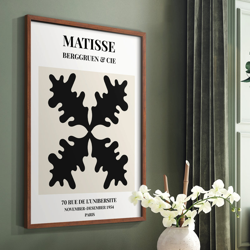 Matisse CXLVI, reproduction encadrée - bois massif, H 14 po x l 11 po, Brun