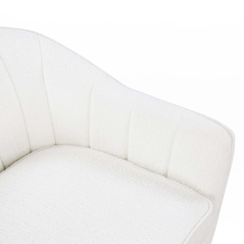 Fauteuil d'appoint de style moderne Mid-Century, Blanc