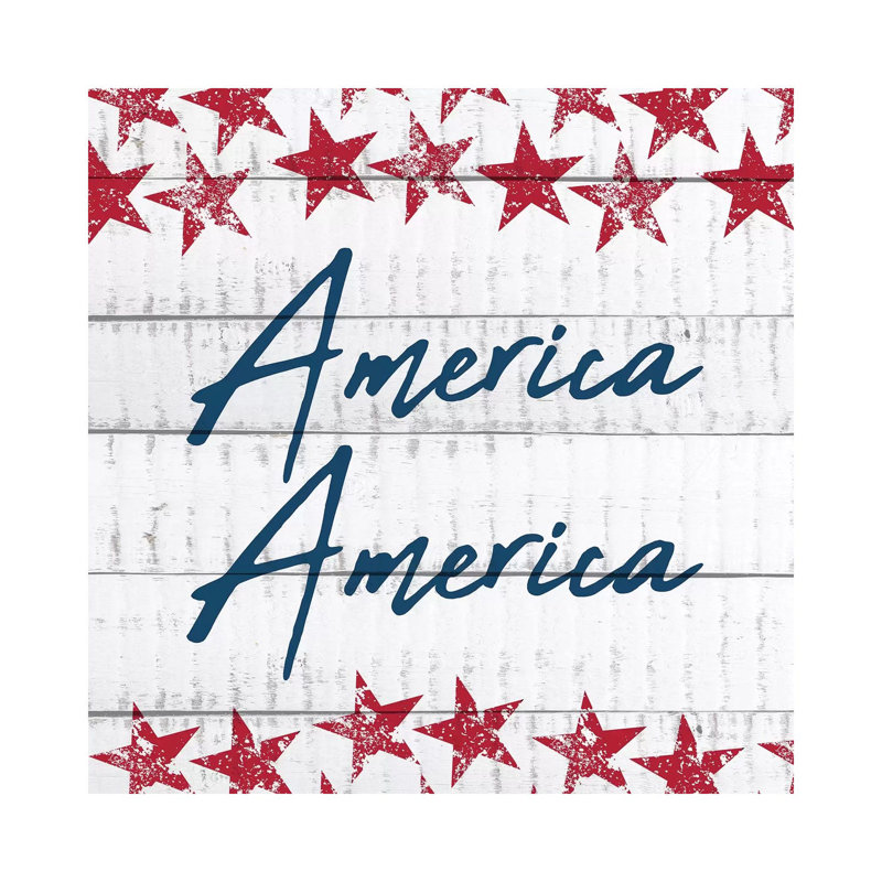 America America by Kimberly Allen - Wrapped Canvas Gallery-Wrapped Canvas Giclée, 93.98 cm H x 93.98 cm W