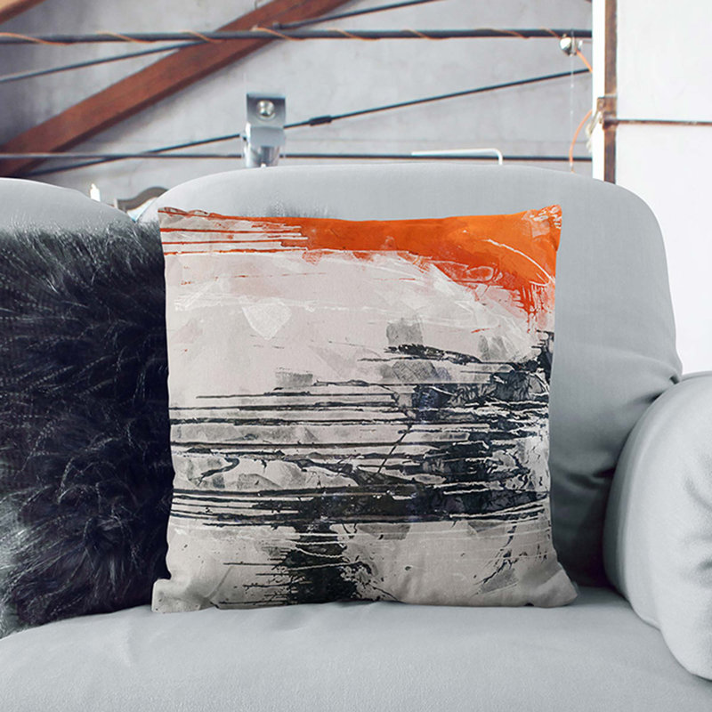 Abstract Square Throw Cushion, 40cm H x 40cm W x 15cm D