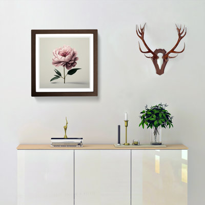 Peony Flower Minimalism - Framed Print