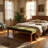 53'' W End Of Bed Bench Upholstered With Wooden Legs For Bedroom, Olive Green Velvet Cushion Seat-981434718