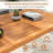 Outdoor Acacia Wood Dining Table With 1.96" Umbrella Hole Rectangular-1753013477