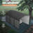 10 ft. W x 15 ft. D Outdoor Galvanized Steel Carport with Fabric Sidewall & Metal Frame, Heavy-duty Garage with Solar Lamp for Cars, Trucks, RV, Snow & UV Protection-121849091