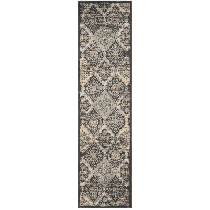 Floral Hand Woven Area Rug, Runner 66 x 244 cm