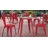 Graciana Round Commercial Indoor/Outdoor Poly Resin Restaurant Table with Steel Frame-1874287033-1874287034