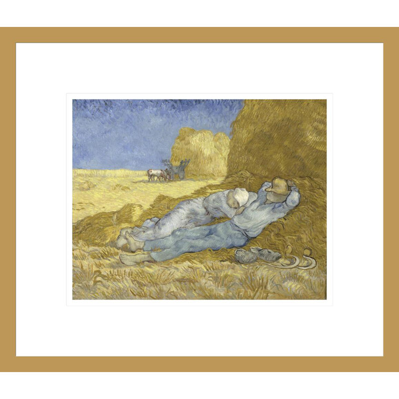 «Noon - Rest from Work (d'après Millet)» par Vincent van Gogh, impression giclée encadrée, H 13,75 po x l 15,9 po