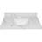 37Inch Bathroom Vanity Top - White Stone With Ceramic Undermount Washbasin Elegant Feature Rectangular Luxury Addition