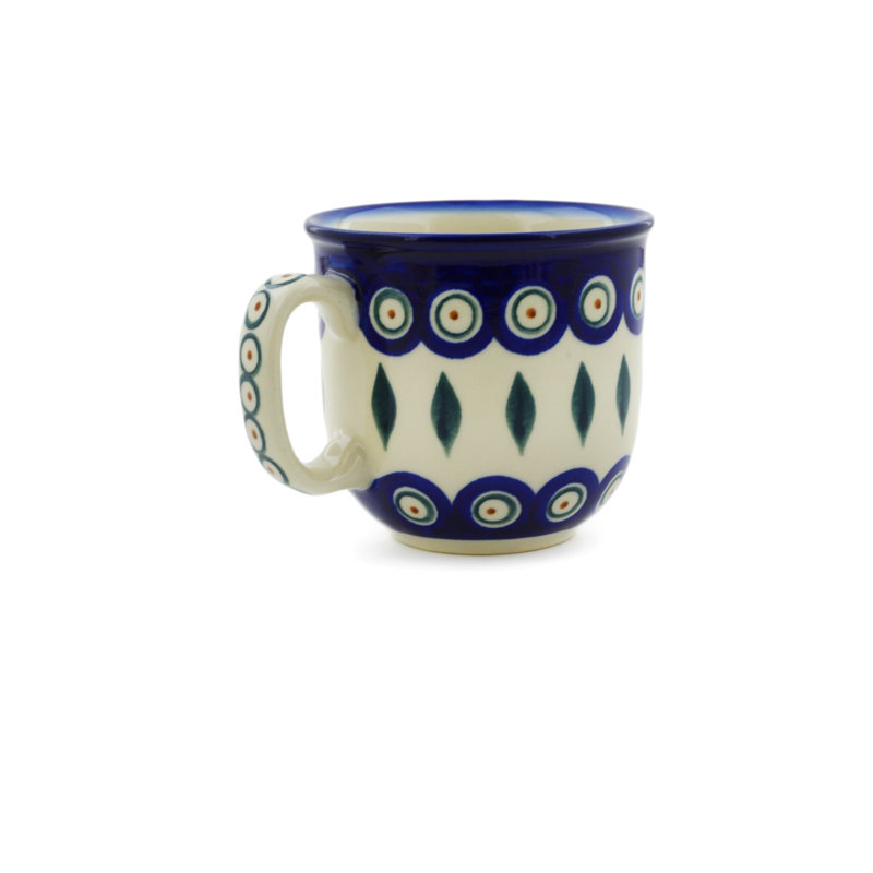 Handmade Stoneware Coffee Mug, Peacock