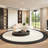 Cream  style semi-circular curved sofa-122908367-122908369