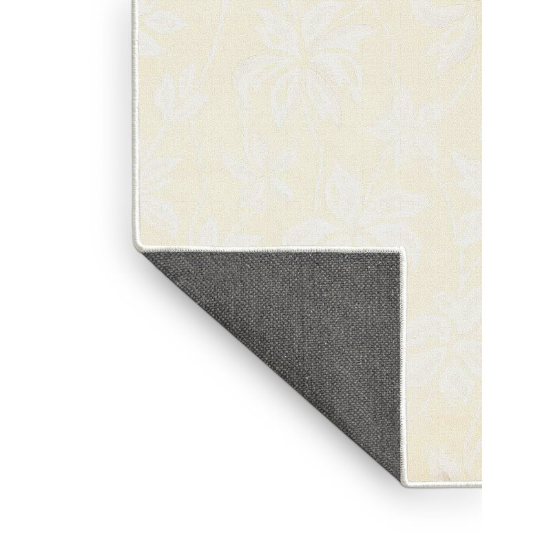 Tapis de zone crème contemporaine, Rectangle 8 pi x 12 pi