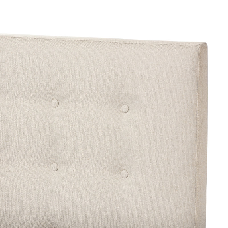 Herger Upholstered Platform Bed, Full/Double, Beige