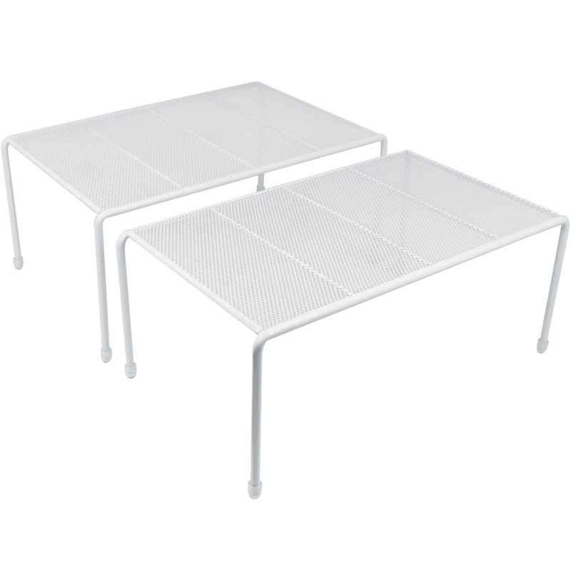 Étagères d'appoint 2 pièces, Blanc