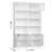 72.8" H x 47.2" W Mid-Century Modern Wood Bookcase with 4 Doors, Double Row Library Storage-522428534