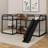 Full And Twin Size L-Shaped Bunk Bed With Slide And Short Ladder-532173904