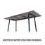 Table de salle à manger extensible rectangulaire avec 4 chaises rembourrées en tissu polyuréthane