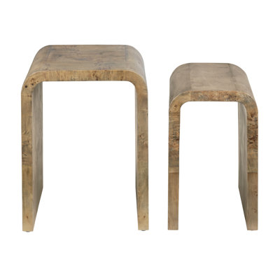 2 Piece Mappa Burl Nesting Tables