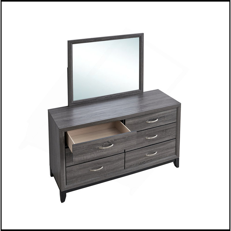 Commode Glasgow G04305-D (miroir non inclus), Gris