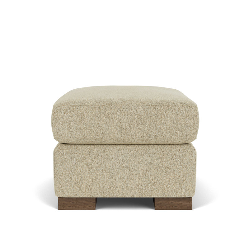 Repose-pieds carré standard de 31 po de largeur, 100 % polyester gris