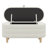 Witcomb Flower-Shaped Upholstered LED Platform Bed With Storage Ottoman-Sherpa Fabric-684476338-684476349