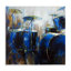 Blue Industrial Instrument Tablecloth - Abstract Drums Decor