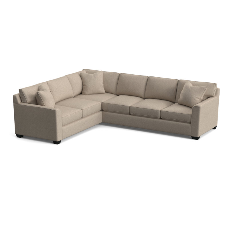 Frye L-Sectional, Left Hand Facing, Black, Eggshell Crypton Performance; 0884-93