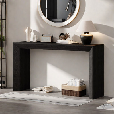 Modern Farmhouse Console Table With 2 Concealed Drawers
