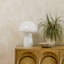 Mushroom 12.75 in. Vintage Inspired Modern LED Bedside Table Lamp with Frosted Glass Shade - Light Bulb Included