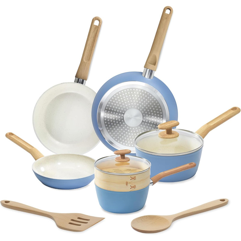 Batterie de cuisine antiadhésive en aluminium 10 pièces