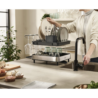 Excel 2-Level Stainless Steel Draining Dish Rack