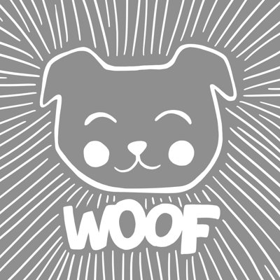 Woof - Wrapped Canvas Print