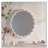 White Scalloped Round Wall Mirror