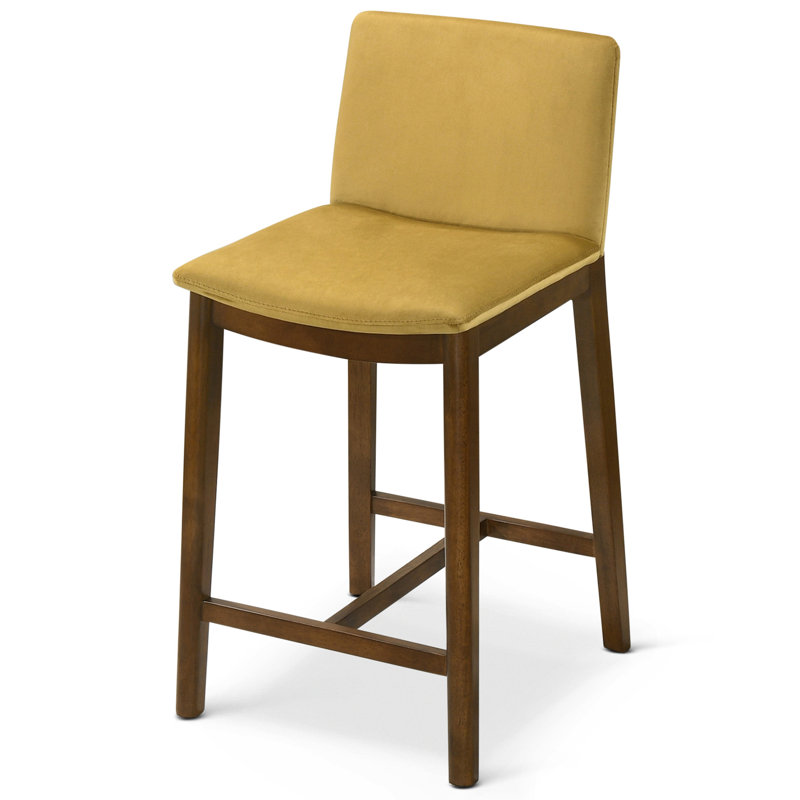 Vimala Upholstered Counter Stool, Yellow