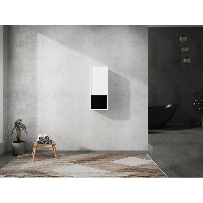 Armoire latérale blanche pour salle de bain, étagère murale compacte, rangement moderne et polyvalent