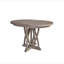 Round Expandable Dining Table with 4 Ladderback Chairs a Glass Door Server and Display Case