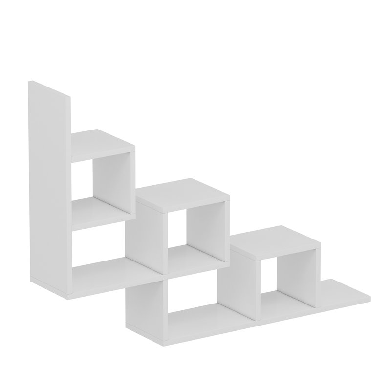 Caitlin Wood Accent Shelf, White