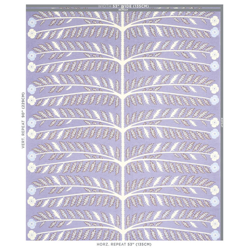 Tissu Schumacher x Neisha Crosland Thistle, Lavande