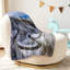 Jeté en flanelle bleue ultra douce en molleton, imprimé simple face montagne-132313956